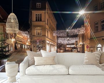 Benediktsplatz mit Blick auf die Krämerbrücke von Mixed media vector arts