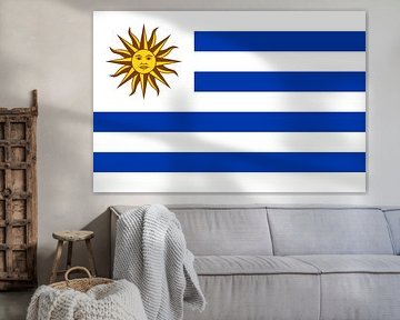 Flag of Uruguay. Vector. Accurate dimensions, elements proportions and colors.