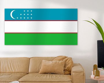 De vlag van Oezbekistan vectorontwerp en illustratie , Nationale vlag van Oezbekistan van de-nue-pic