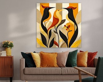 Feathered Horizons | Een Inspirerende Reis door Abstracte Vogelkunst van Karina Brouwer