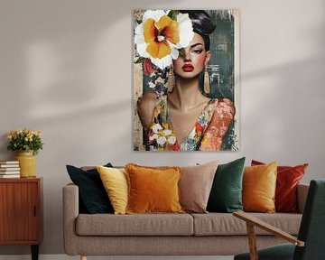Modern portret in collage stijl van Studio Allee