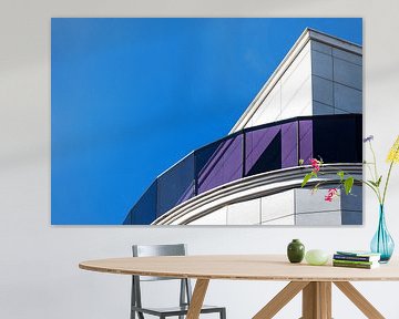 Geometric shapes and blue sky