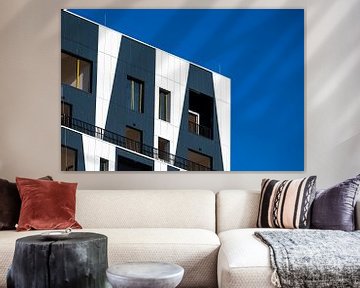 Geometric shapes and blue sky