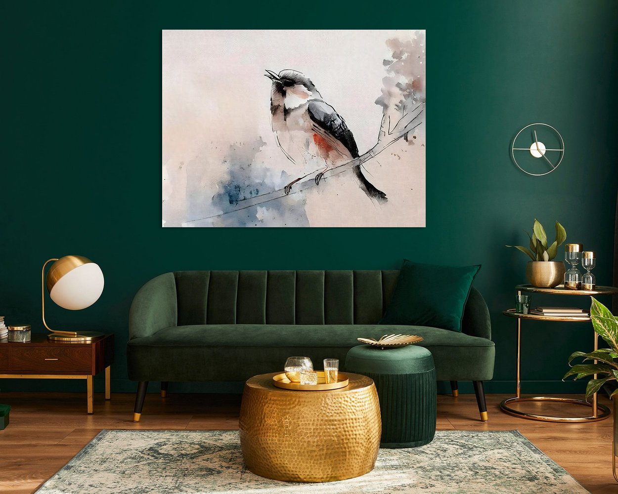 Voorbeeld van het werk in een kamer