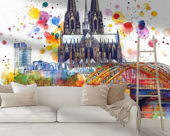 Voorbeeld van het werk in een kamer