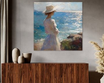 Vrouw aan zee van ARTemberaubend