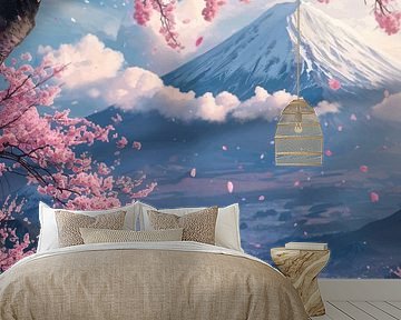 Fuji in voller Blüte von Randy Barbara