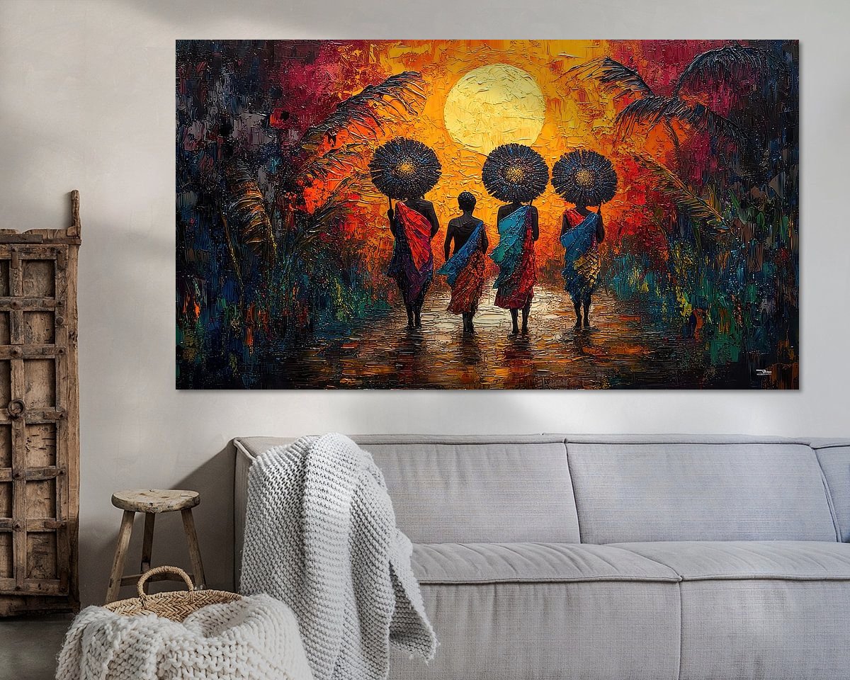 Voorbeeld van het werk in een kamer