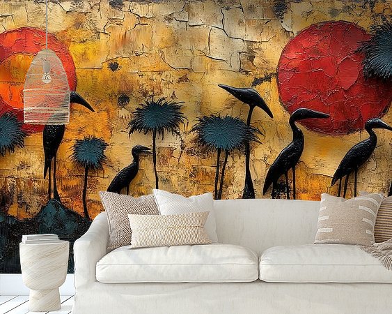 Voorbeeld van het werk in een kamer