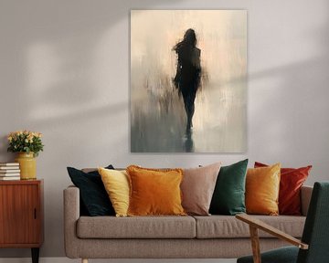 Shadowed Grace: An Abstract Muse by Thea
