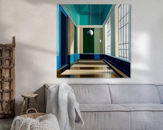 Voorbeeld van het werk in een kamer