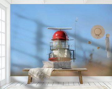 top vuurtoren Schiermonnikoog wadden lighthouse van Groothuizen Foto Art