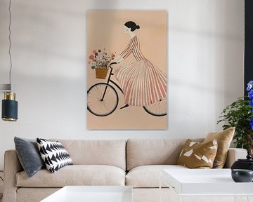 Fietsend in het roze van Bianca ter Riet