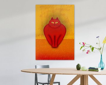 katze in rot