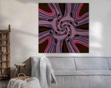 Abstract with a spiral pattern, with different colours