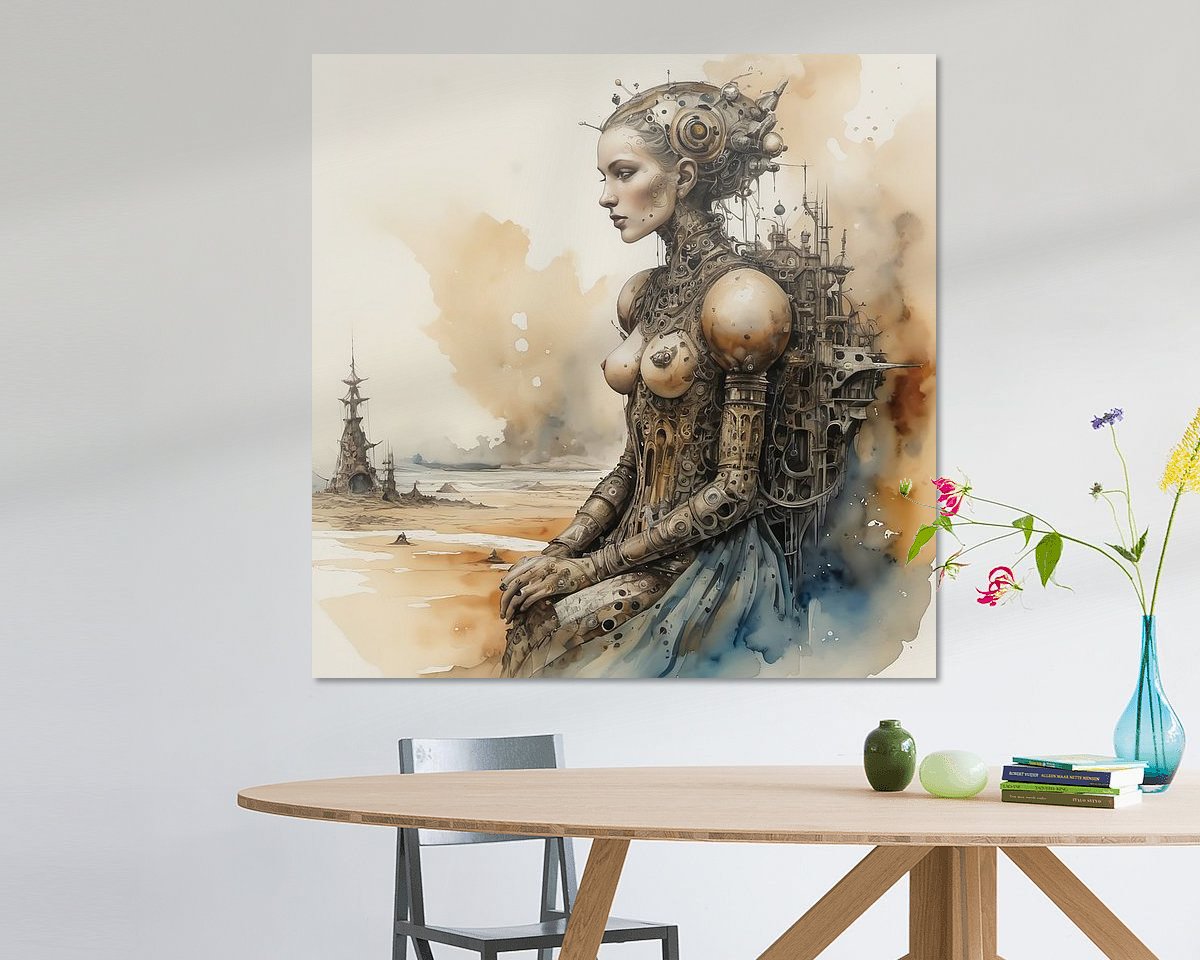Voorbeeld van het werk in een kamer