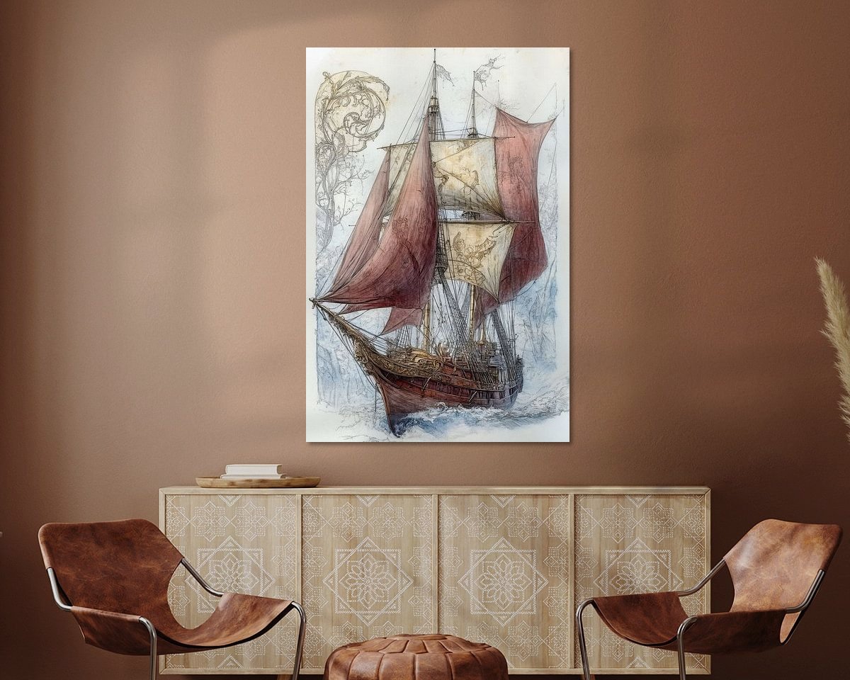 Voorbeeld van het werk in een kamer