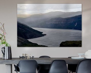 Norvège, fjord près de Mo i Rana sur Nick Wendt