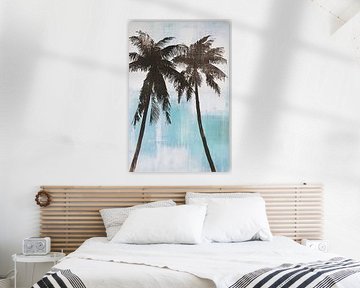 Unter der Palme aquablau