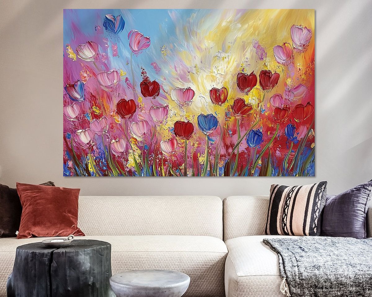 Voorbeeld van het werk in een kamer