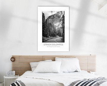Strada Dolomites | Graphic poster with coordinates by Laura Dijkslag