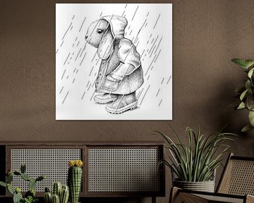 rainy bunny days by Illustratorin.net
