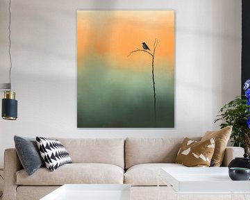 Vogel tussen kleurrijke mist van But First Framing