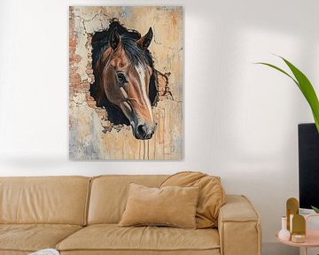 Paardenportret | Beyond the Bricks van OMG Art