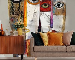 Voorbeeld van het werk in een kamer