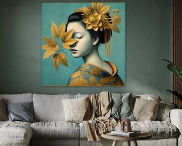 Gold Autumn Geisha van J.O. Han