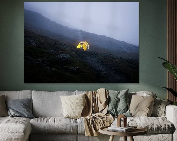 Voorbeeld van het werk in een kamer