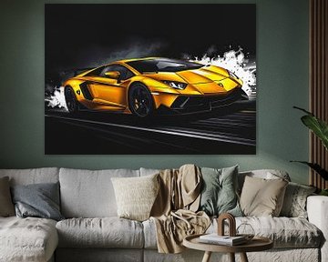 Lamborghini Aventador Gouden Donker van MIROKKU