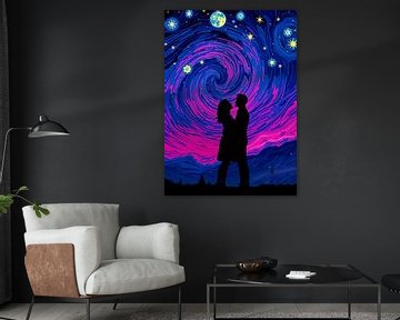 Romantisch paar Sterrennacht 2 van MIROKKU