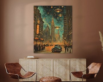 Retro Futuristic Cityscape