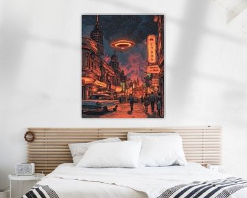 Retro Futuristic Cityscape