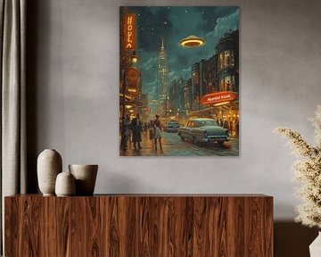 Retro Futuristic Cityscape
