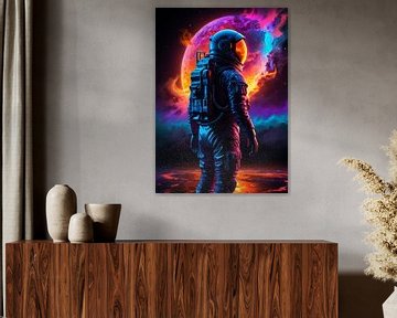 Astronaute de l'espace avec Cosmic Galaxy 4