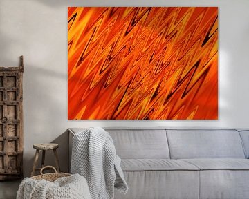 Abstract dynamisch zigzagpatroon in rood