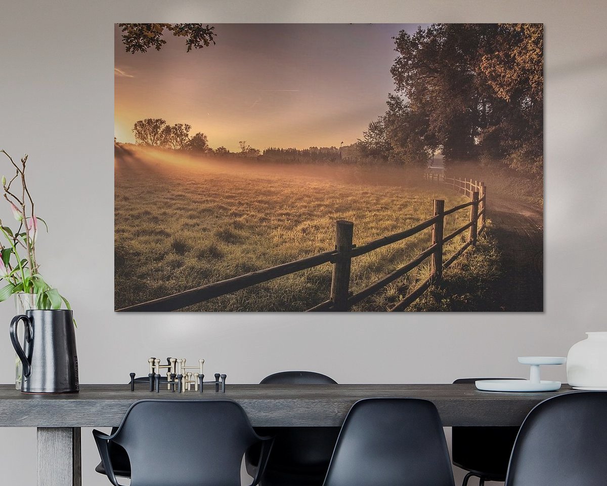 Voorbeeld van het werk in een kamer