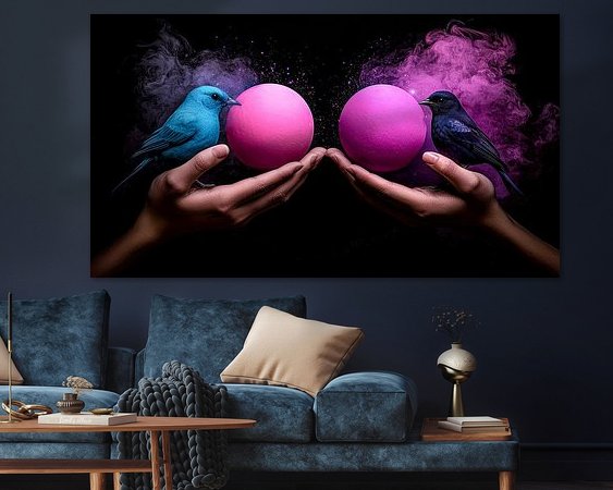 Example of the artwork in a room