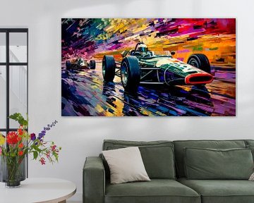 Retro frenzy in an explosion of colour by Klaus Tesching - Art-AI
