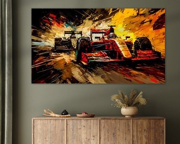 A blistering charge into the winner's circle by Klaus Tesching - Art-AI