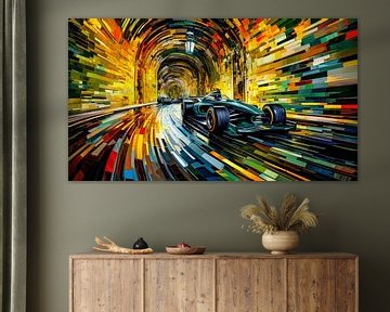 Radiant competition in the tunnel river by Klaus Tesching - Art-AI