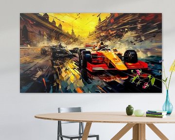 Duel in the glow of the evening sun by Klaus Tesching - Art-AI