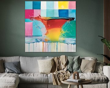 Abstract Walter Splash - Pastel colours J54