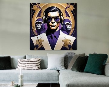Businessman with monkey by Liona Toussaint