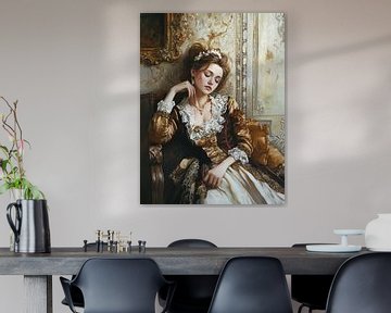 Rococo Woman | Ornate Woman in Rococo Style by ARTEO Paintings