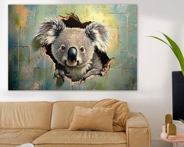 Peekaboo Koala by OMG Art