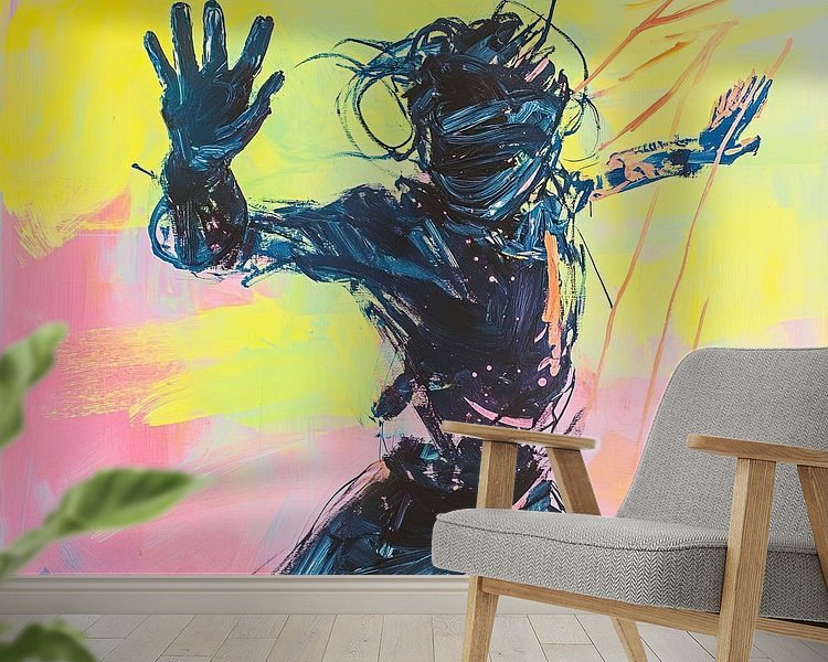 Voorbeeld van het werk in een kamer