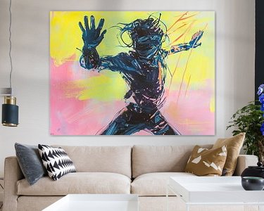 Voorbeeld van het werk in een kamer